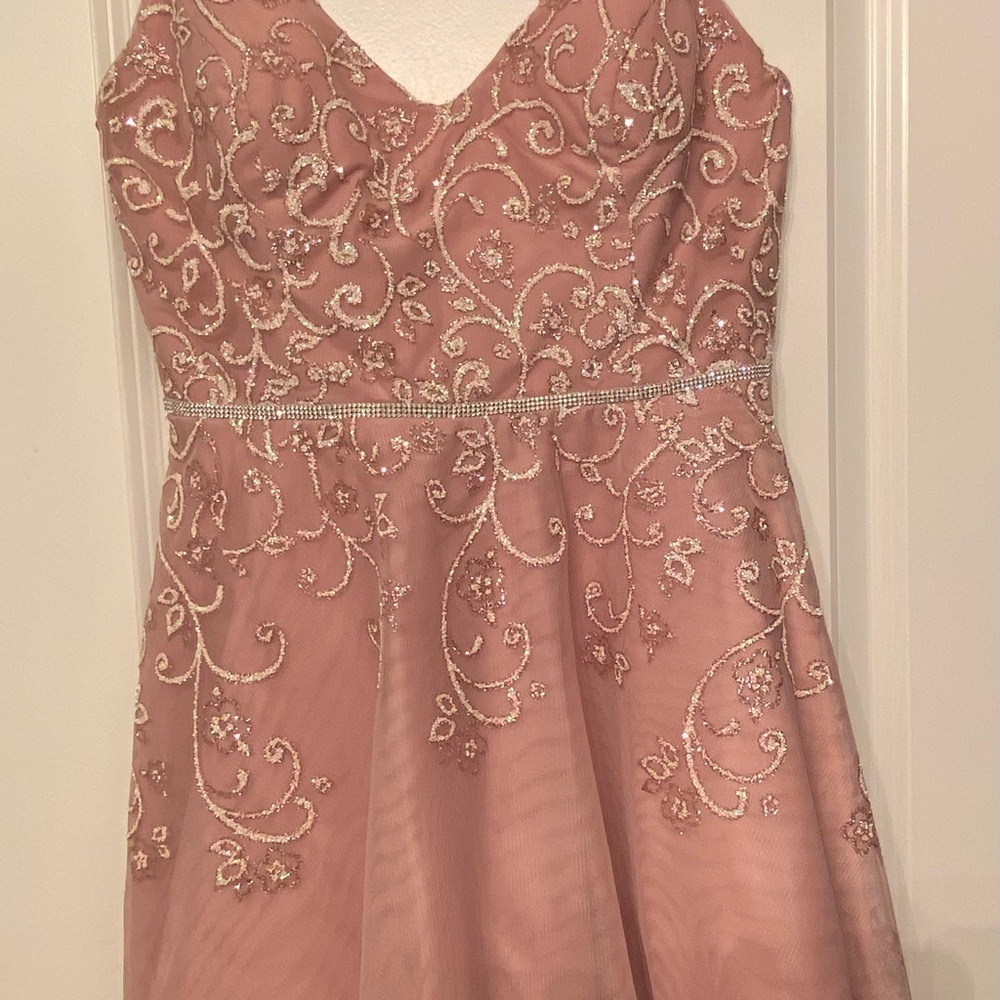 Le Chateau Pink Embroidered Dress